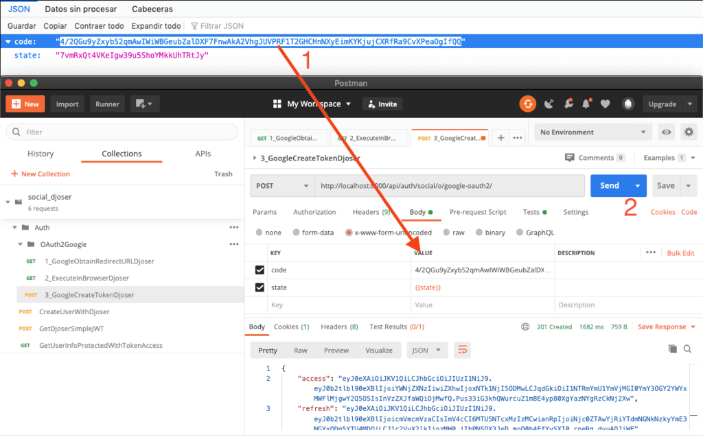 OAuth2DjoserGoogleTokenRegisterDjango