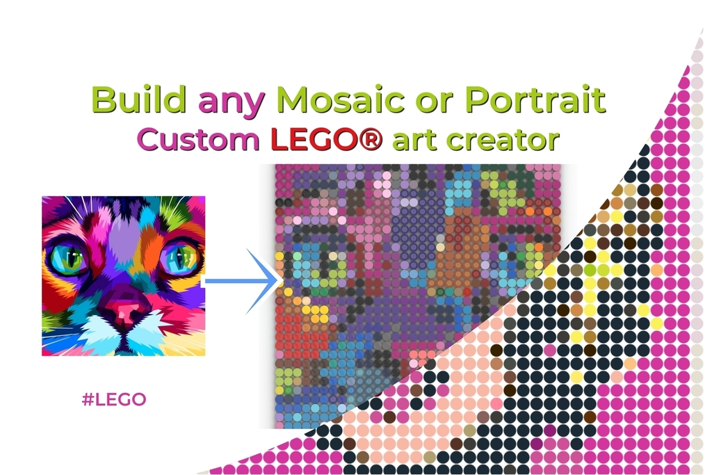 Build a Personalised Lego-style Portrait Handmade Pixel Art 